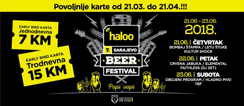 Objavljen program haloo Sarajevo beer festivala 2018